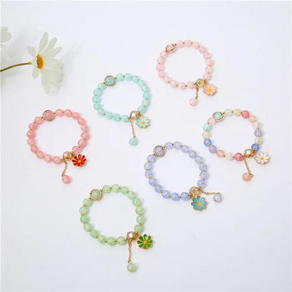 New Multicolor Summer Beach Ladies Temperament Refreshing Crystal Pendant Bracelet