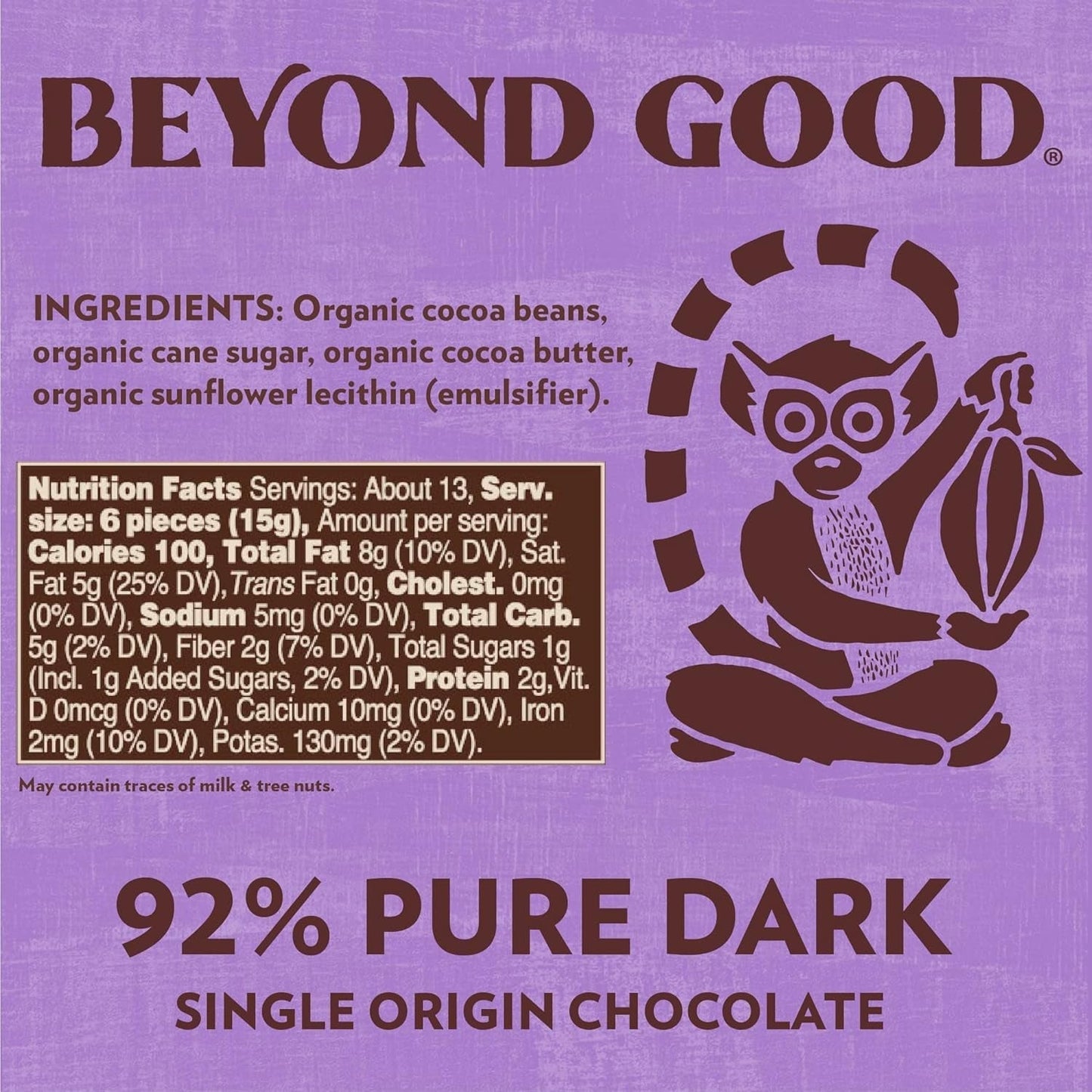 Chocolate | 92% Pure Dark Chocolate Melts, 7Oz Pack | USDA Organic, Direct Trade, Vegan, Kosher, Non-Gmo | Single Origin Uganda Chocolate Perfect for Snacking or Baking