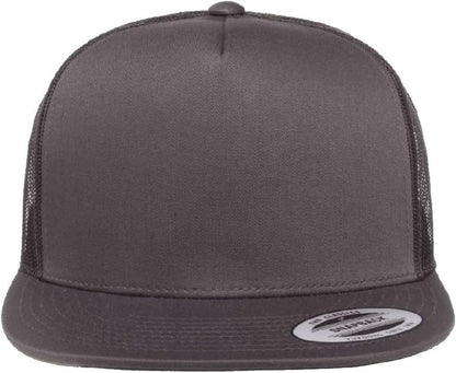Yupoong 5-Panel YP Classic Trucker Cap | High Profile Flat Visor Snapback | OSFM | Bulk Packs Available
