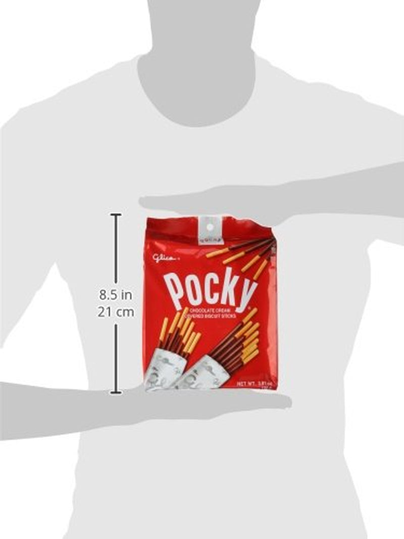 Pocky, Chocolate Cream Covered Biscuit Sticks (9 Individual Bags), 4.13 Oz