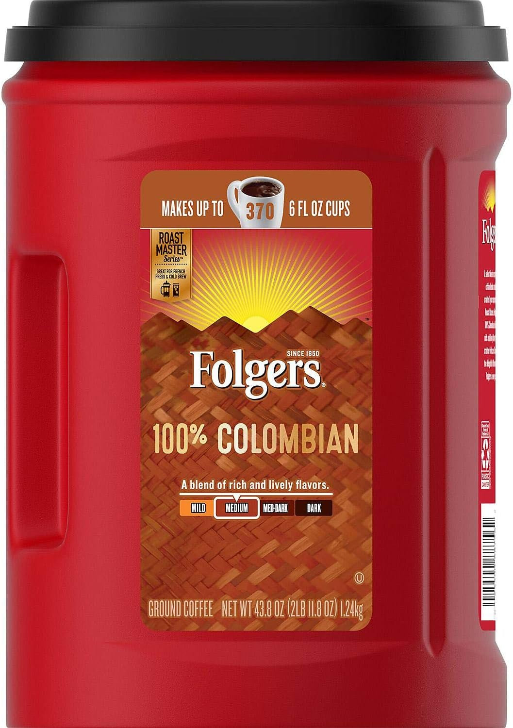 100% Colombian Blend Ground Coffee, 35-Oz Can - WORLD TIME VISITS