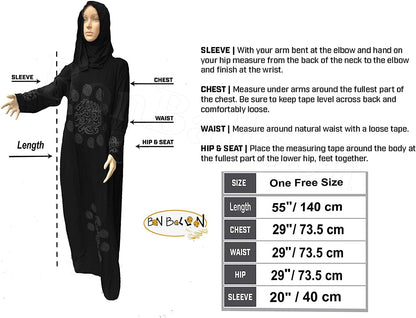 Women'S One Piece Isdal Izdal Muslim Islamic Islami Islam Prayer Overhead Dress Modest Outfit Clothing Hijab Scarf Abaya Galabeya Gilbab Kaftan Robe Attire ( Black ) X-Large