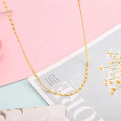 New Fashion Luxury Exquisite Men and Women Fashion Solid  Chain Necklace 2mm Wide and Thin Necklace Bridal Wedding Engagement High Jewelry Size: 16-30 Inches