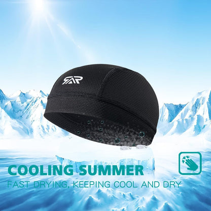 2/3 Pcs Skull Cap Moisture Wicking Helmet Liner for Men Motorcycle Cycling Sports Breathable Summer Running Cap