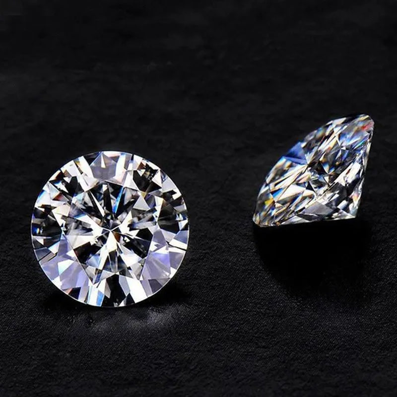 Round Brilliant Cut 1.0Ct Carat 6.5Mm E F Color Moissanites Loose Stone Ring Jewelry Bracelet Material High Quality