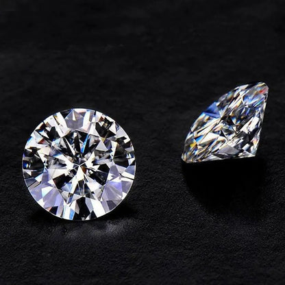 Round Brilliant Cut 1.0Ct Carat 6.5Mm E F Color Moissanites Loose Stone Ring Jewelry Bracelet Material High Quality