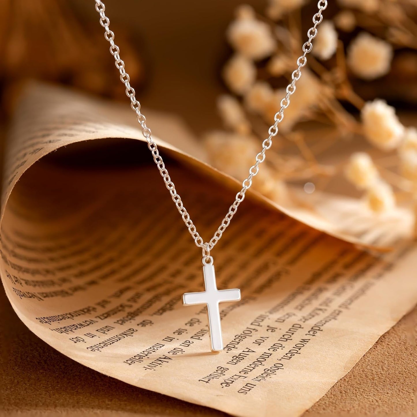 Cross Necklace for Women - Dainty 925 Sterling Silver/Gold Plated Layered Cross Pendant Simple Small Necklaces for Women Trendy Jewelry Gifts