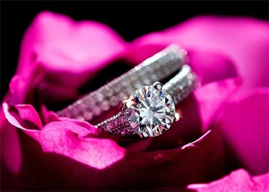 SONA CZ Diamant Engagement Rings Set 925 Sterling Silver Rings For Women Band Wedding Rings Promise Rings Bridal Jewelry 4-10