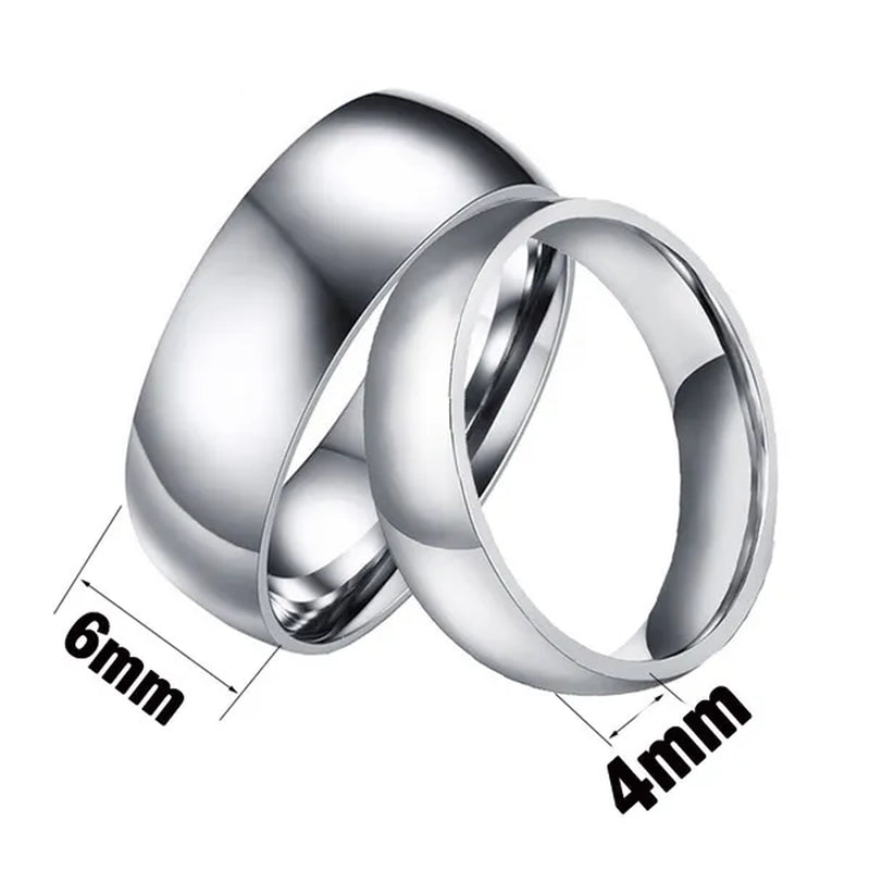 925 Sterling Silver Rings For Women And Men Simple Ring Smooth High Polishing Wedding Band Ring For Lovers Couples