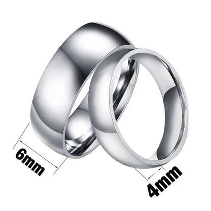 925 Sterling Silver Rings For Women And Men Simple Ring Smooth High Polishing Wedding Band Ring For Lovers Couples