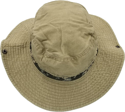 Outdoor Boonie Sun Hat for Hiking, Camping, Fishing, Operator Floppy Military Camo Summer Cap for Men or Women