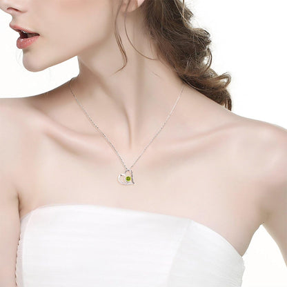 Birthday Gifts for Women I Love You to the Moon and Back Necklace March April May Birthstones Aquamarine Emerald and More Stones Jewelry 925 Sterling Silver