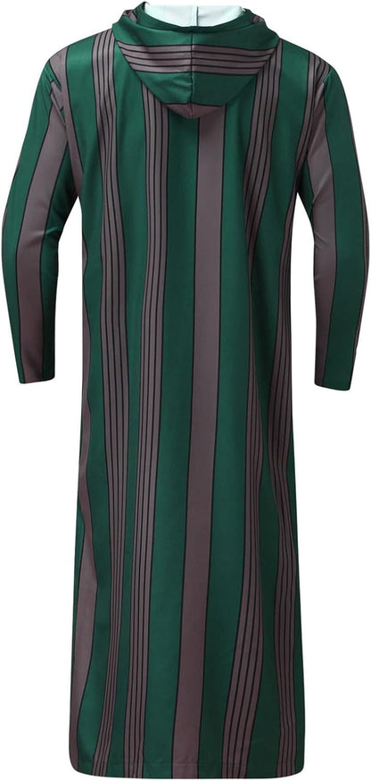 Men'S Muslim Kaftan Thobe Middle East Islamic Saudi Arabic Robes Long Sleeve Lightweight Clothing Ramadan Dress