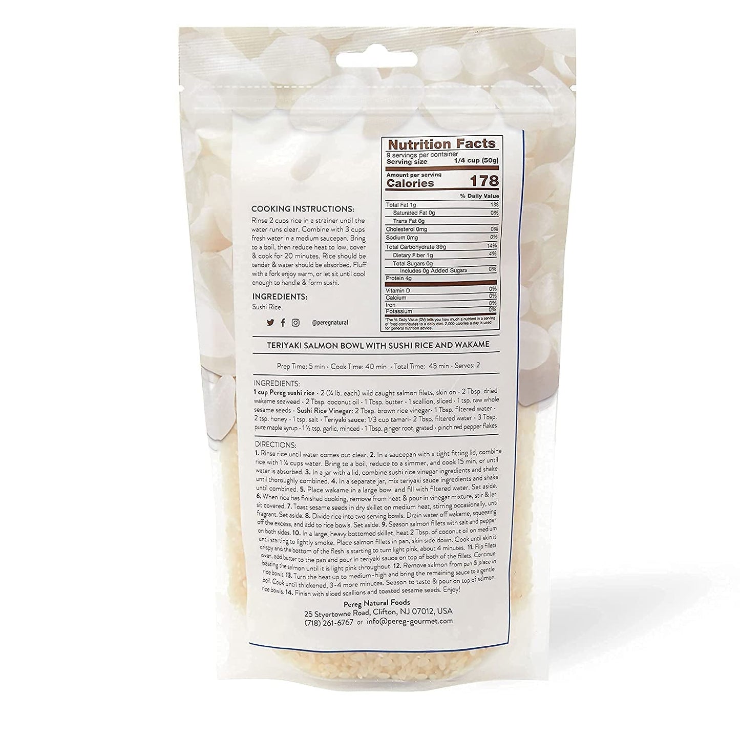Natural Foods Sushi Rice (16 Oz/Bag X 6 Pack) - White Sticky Short Grain - Vegan, Non-Gmo, Made in USA, - Sushi, Rice Ball, and Everyday Japanese Dishes - Resealable Packaging