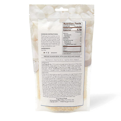 Natural Foods Sushi Rice (16 Oz/Bag X 6 Pack) - White Sticky Short Grain - Vegan, Non-Gmo, Made in USA, - Sushi, Rice Ball, and Everyday Japanese Dishes - Resealable Packaging