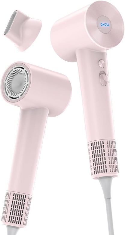 Hair Dryer, Negative Ionic Hair Dryer, High-Speed Blow Dryer with 110, 000 RPM Brushless Motor, Fast Drying Lightweight Travel Hairdryer, Low Noise Home Hair Dryer with Smooth Nozzle