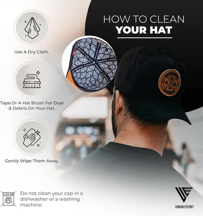 Mesh Back Cap - for Men and Women Baseball Hat 5-Panel Trucker Hat - Great Snapback Closure for Hunting & Hiking