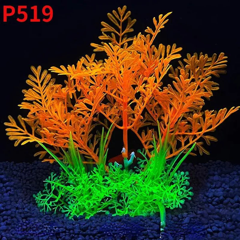 1Pcs Artificial Aquarium Decor Plants Water Weeds Ornament Aquatic Plant Fish Tank Grass Decoration Accessories