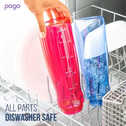 18Oz Kids Plastic Water Bottle with Straw Lid and Carry Handle, Reusable, BPA Free, Dishwasher Safe, Perfect for Travel, School, Outdoors, and Gym