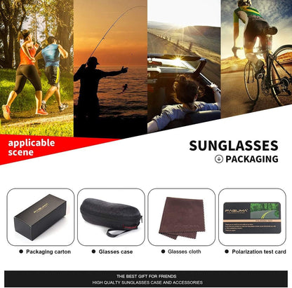Polarized Sports Sunglasses for Men Cycling Driving Fishing UV400 Protection