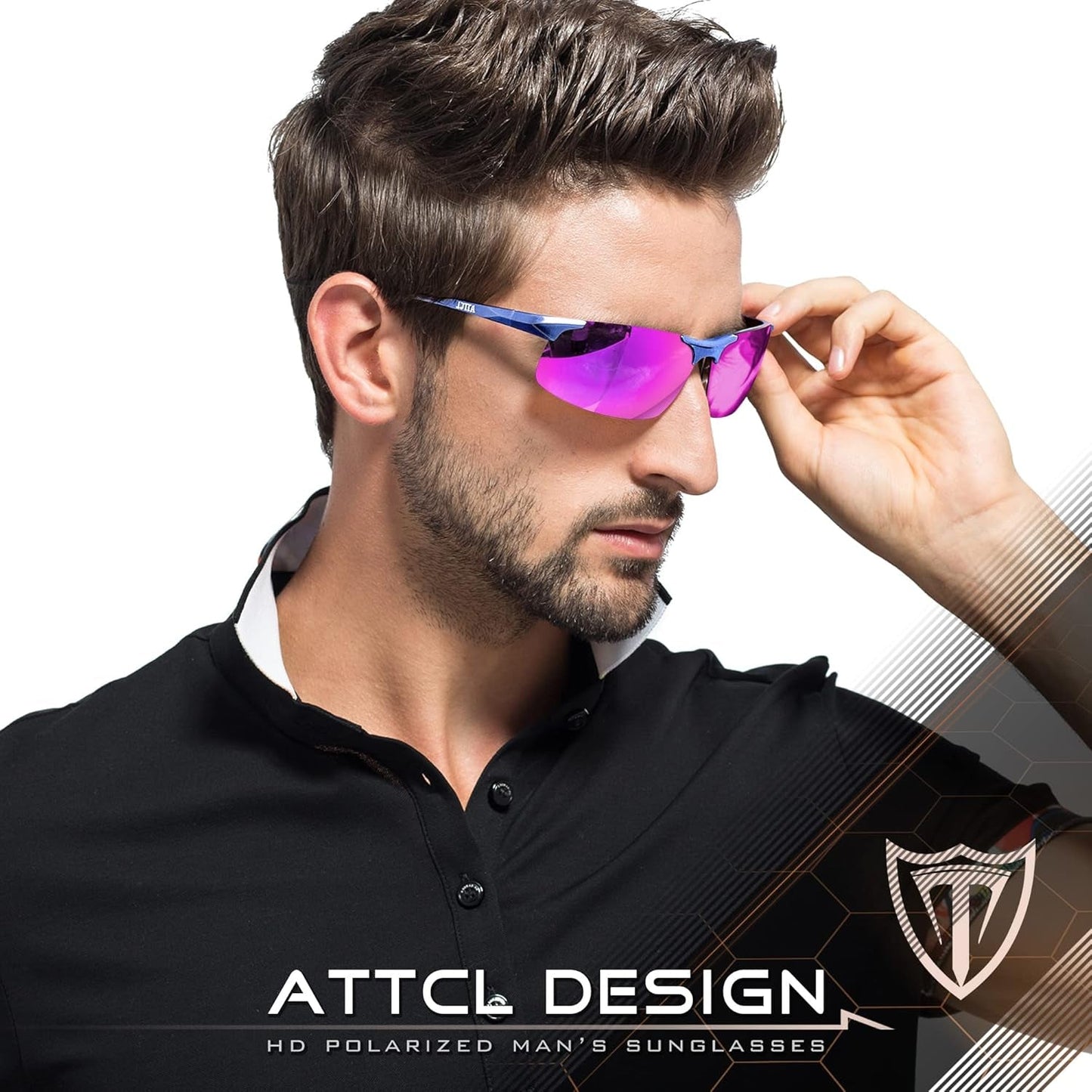 Men'S Fashion Driving Polarized Sunglasses for Men - Al-Mg Metal Ultralight Frame