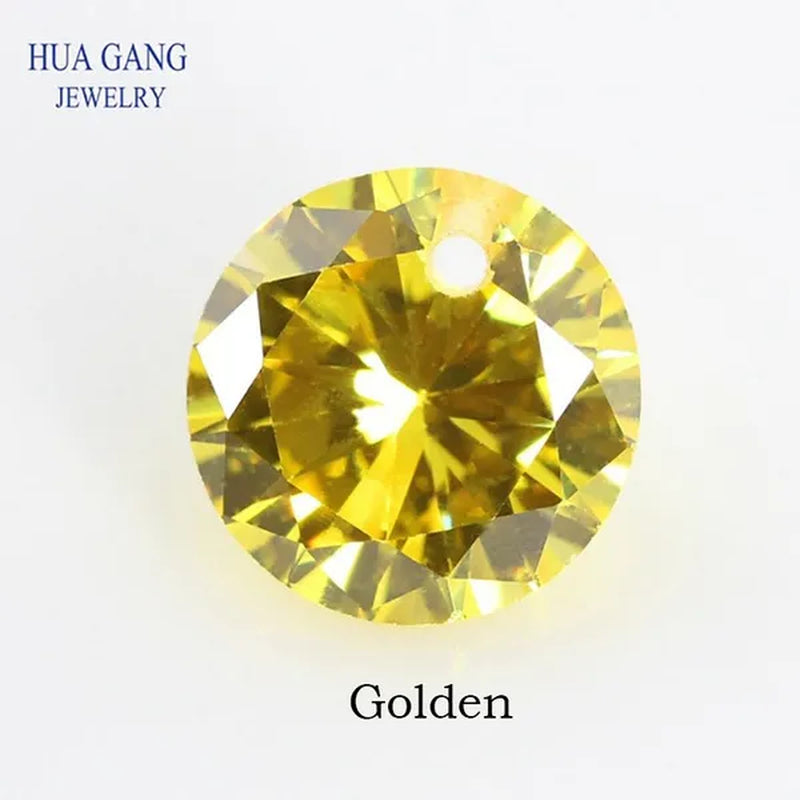 9Mm 50Pcs Single Hole Beads Cubic Zirconia Stones AAAAA Cubic Zirconia Stone Loose DIY Jewelry Beads Zircon with Holes CZ