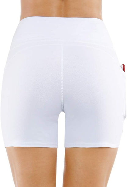 Women'S High Waist Workout Shorts Breathable Dolphin Split Elastic Lounge Yoga Shorts