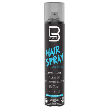 Level 3 Hair Spray - Long Lasting and Strong Hold Hair Spray - Great for Men and Women - Level Three - Suitable for All Hair Types - WORLD TIME VISITS