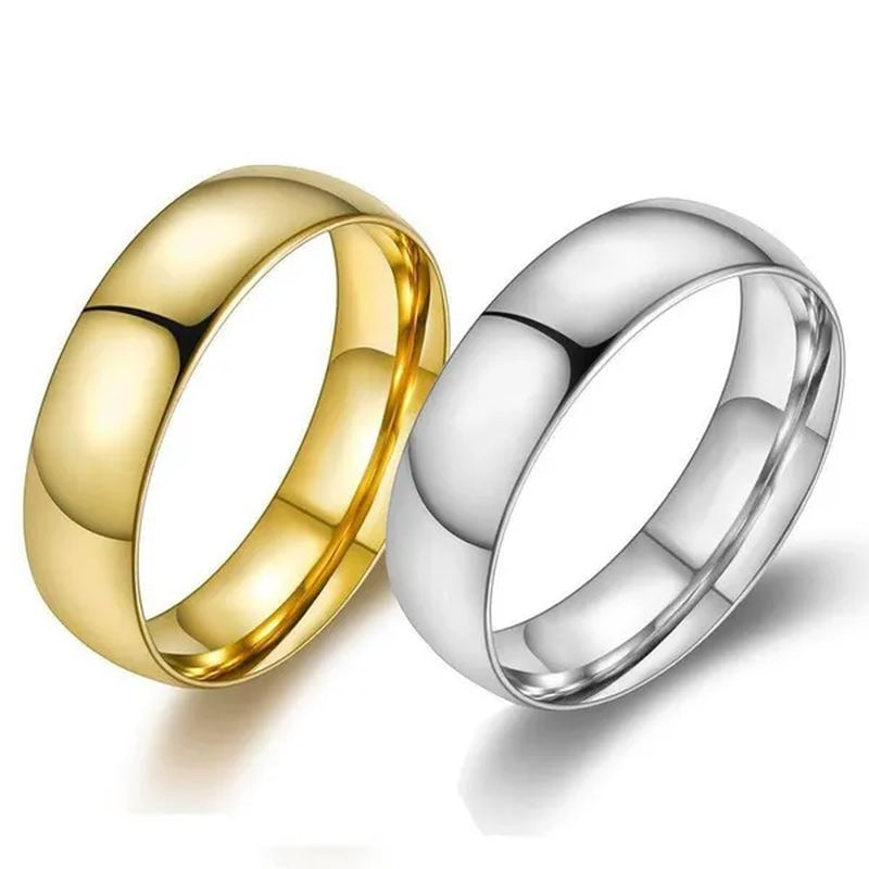 Couple Ring Simple Fashion Style Fine Jewelry Fashion Luxury Golden Engagement Wedding Ring Anniversary Gift Men and Women Ring