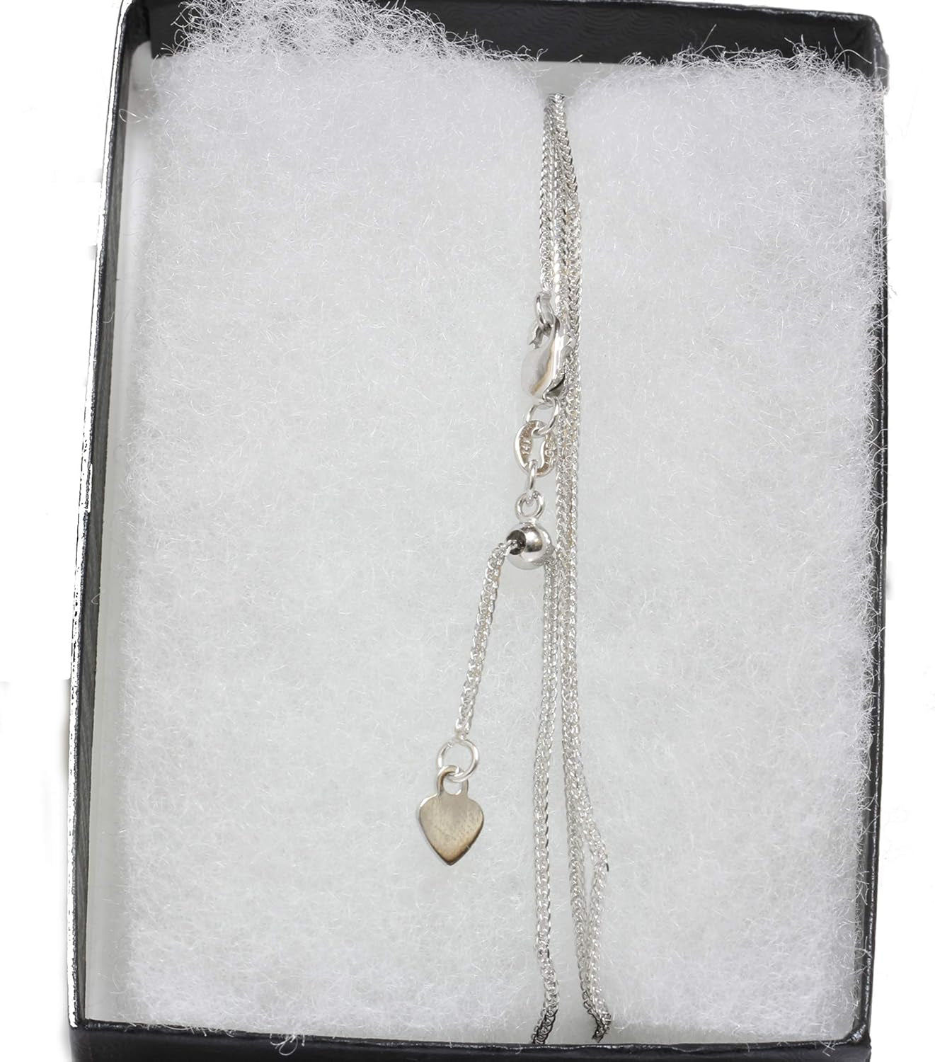 14Kt Solid Gold Adjustable Wheat Link Chain 1.2 Mm 14", 16",18" 20" Easy Slide, Lobster Claw Clasp Gift for Women