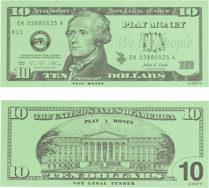 Play Quarters - Set of 100 Plastic Coins - Designed and Sized like Real US Currency - Teach Money Math with This Pretend Play Resource Master Coins