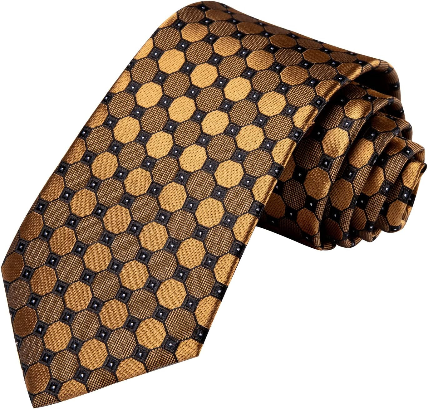 Men Ties Sets Silk Stripe Paisley Necktie Pocket Square Cufflinks for Business Wedding