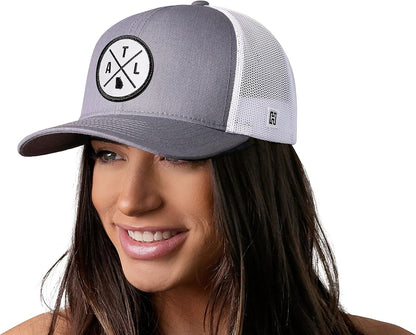 State City Trucker Hat for Men & Women, Adjustable Baseball Hat, Mesh Snapback, Sturdy Outdoor Black Golf Hat