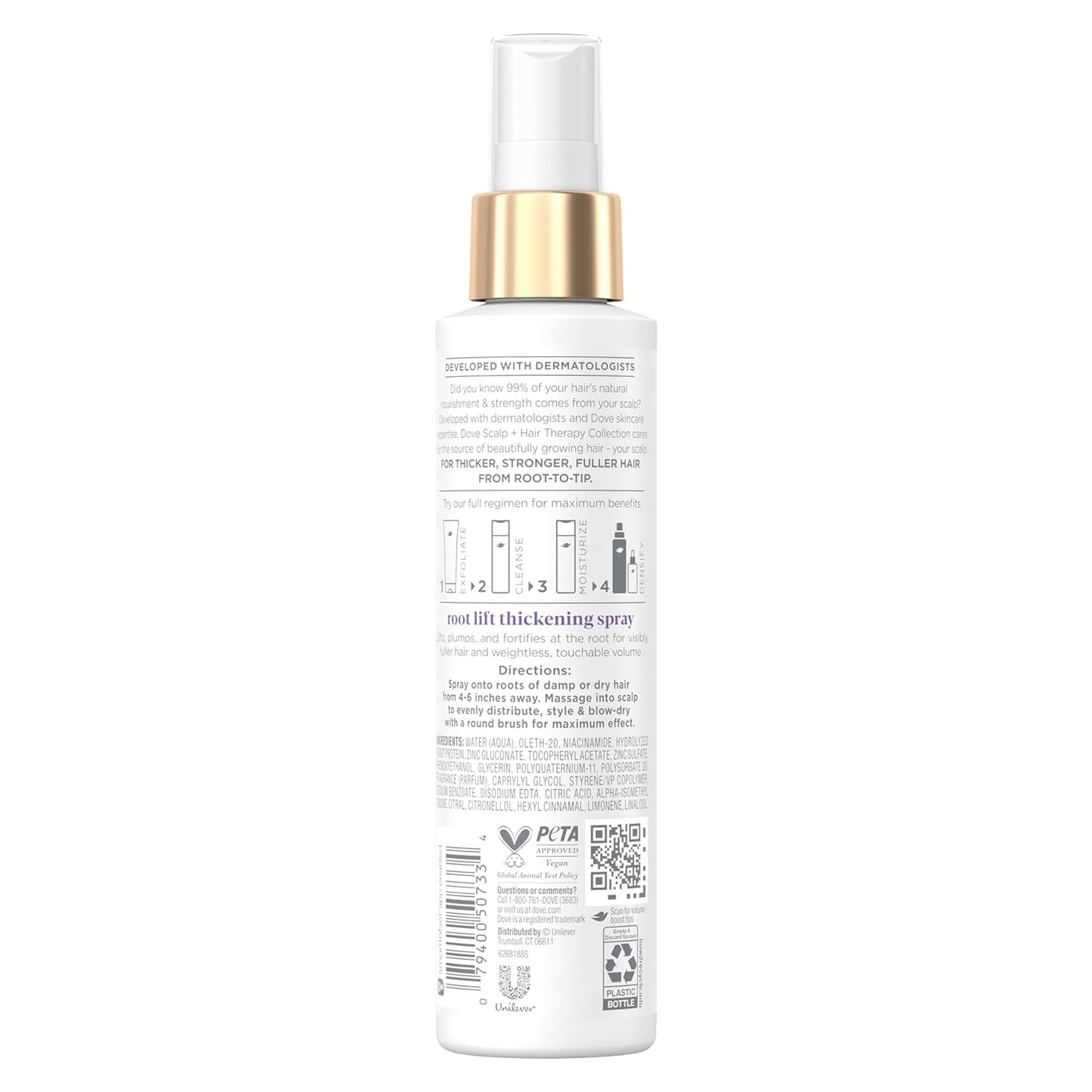 Density Boost Root Lift Thickening Spray for Fuller Hair and Scalp Therapy, with Vitamin B3, Zinc and 0% Sulfates, 5 Oz - WORLD TIME VISITS