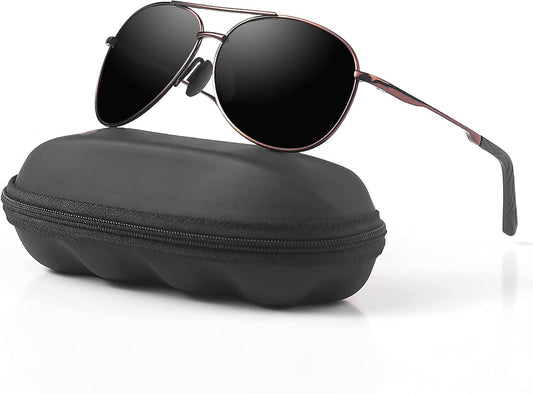 Aviator Sunglasses for Men Polarized Women UV Protection Lightweight Driving Fishing Sports Unisex Glasses MX208 - WORLD TIME VISITS