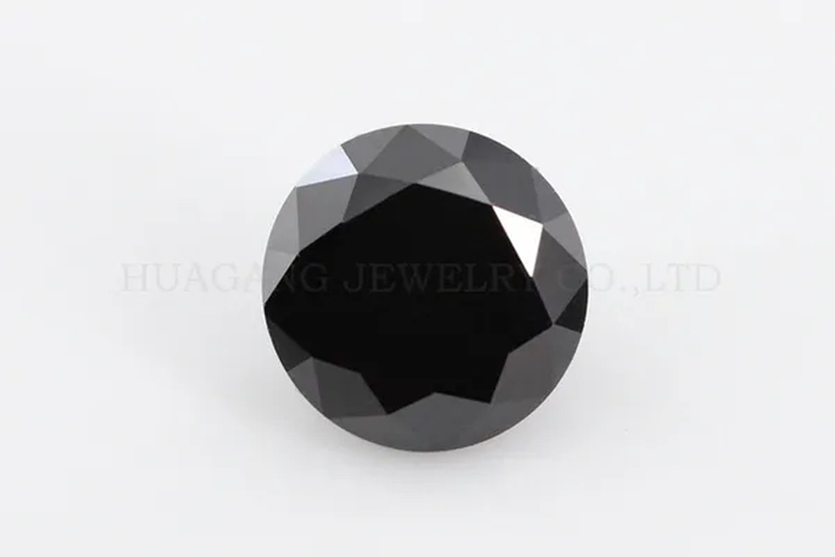 0.5ct 5mm  Round Brilliant Cut Black Moissanite Loose Stone VVS1 Excellent Cut Jewelry Making Stone