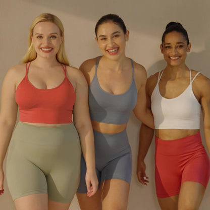 Cross Back Sport Bras Padded Strappy Criss Cross Cropped Bras for Yoga Workout Fitness Low Impact - WORLD TIME VISITS
