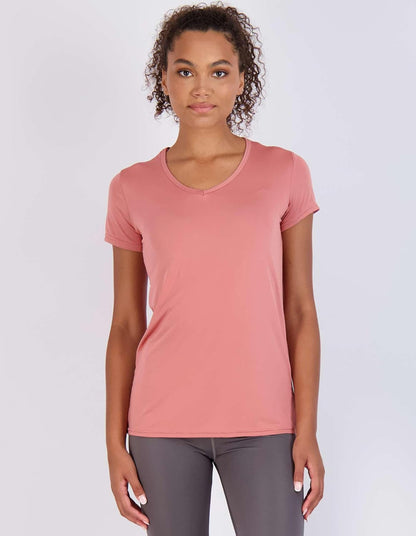 5 Pack: Women'S Short Sleeve V-Neck Activewear T-Shirt Dry-Fit Wicking Yoga Top (Available in Plus)