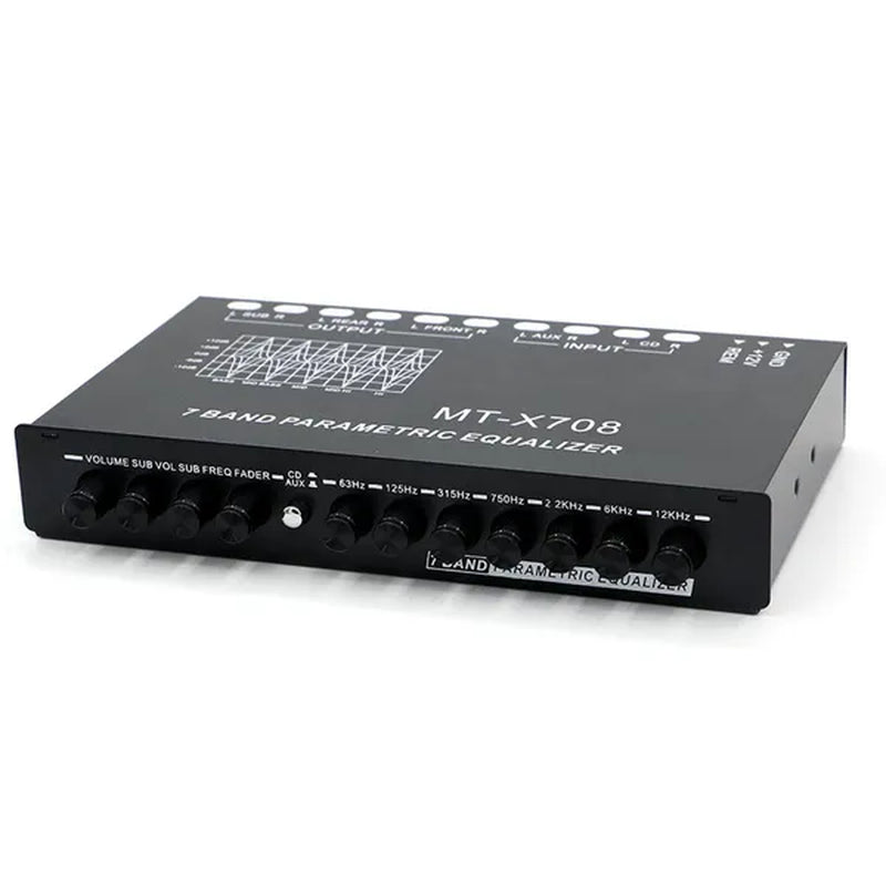 Car Audio Equalizer Amplifier Adjustable Hz EQ Car Amplifier Graphic Equalizer with CD AUX Input 5 or 7 Band Equalizer Amplificador