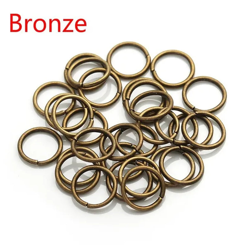 3 4 5 6 7 8 10 12 14 16 20mm metal ring silver/gold/bronze split ring connector, split ring for DIY jewelry making