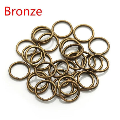 3 4 5 6 7 8 10 12 14 16 20mm metal ring silver/gold/bronze split ring connector, split ring for DIY jewelry making