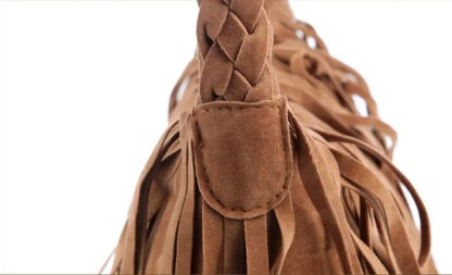 Womens Fashion Faux Suede Fringe Tassel Shoulder Bag Beach Handbags Messenger Bag（6 Colors）