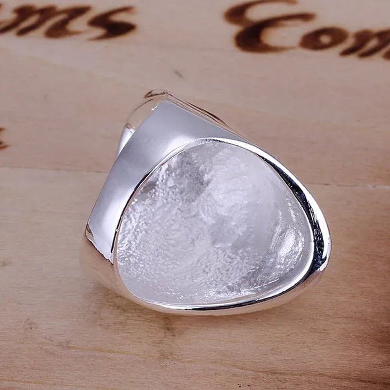 Christmas Gift Wholesale 925 sterling silver Rings for women men Fashion silver Jewelry Big Thumb Hats Women&Men Gift Finger Rings