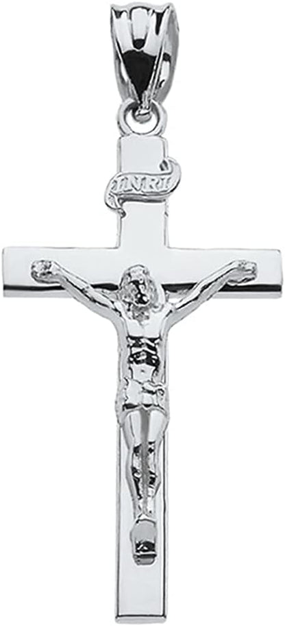 Sacred Symbolism: Embrace Faith with  Sterling Silver Cross Pendant - Choose Your Perfect Size (S-L)