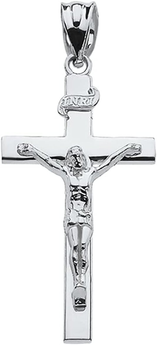 Sacred Symbolism: Embrace Faith with  Sterling Silver Cross Pendant - Choose Your Perfect Size (S-L)
