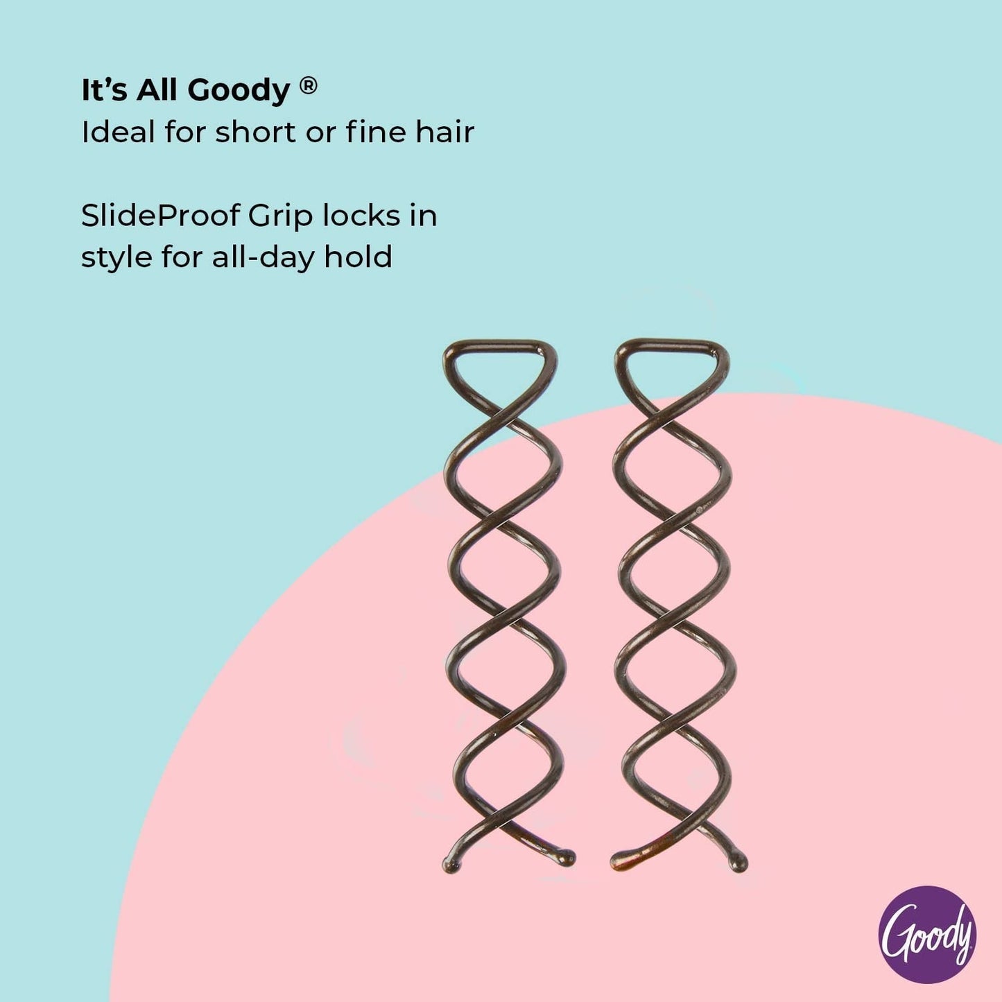Hair Spin Pin, 2 Count - Mini Corkscrew Hair Pins for Fast Bun Provides All-Day Hold - Easy and Quick to Use - Pain-Free Hair Accessories for Women, Men, Boys, and Girls
