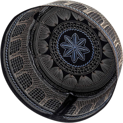 Men Muslim Prayer Kufi Hat Prayer Headwear Cap Islamic Beanie Skull Cap Embroidery Kofia Topi Sun Hat