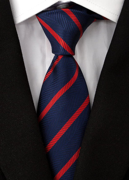 Men'S Necktie Classic Silk Tie Woven Jacquard Neck Ties 6 PCS