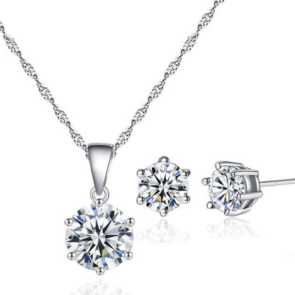 Clearance Deals Fahion Women Charm Bridal Engagement Crystal Rhinestone Snowflake Pendant Necklace Jewelry Gift by (A)