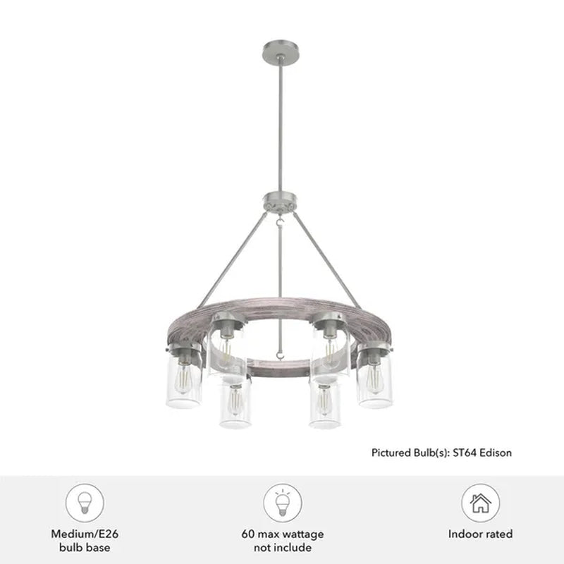 Hunter Fan Company Devon Park 6 Bulb Hanging Chandelier Indoor Light Fixture